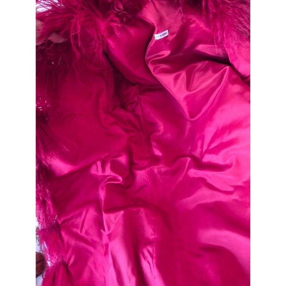 Antique France unique sheep alpaca ? coat fashion runway unique jacket women's M - Picture 6 of 12